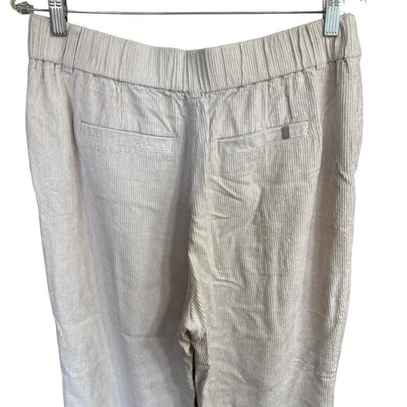 Brochu Walker The Harlow Pant Perle Wide Legs Corduroy L Minimalism Quiet Luxury - Picture 4 of 12